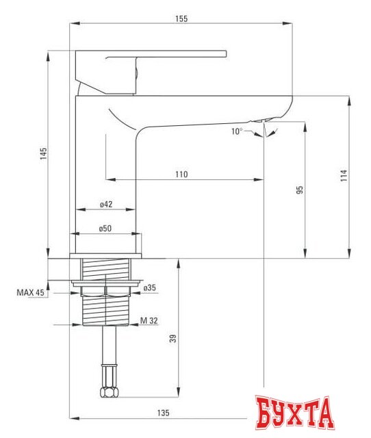 Смеситель Deante Alpinia BGA 020M 3