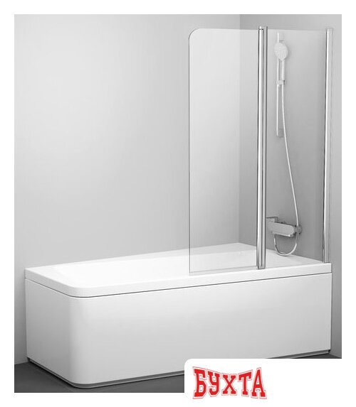 Стеклянная шторка для ванны Ravak 10CVS2 100 L (белый/прозрачное)