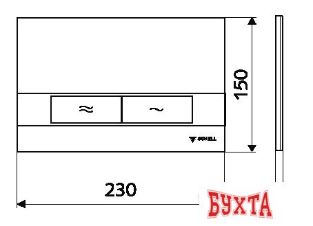 Панель смыва Schell Board (хром) 031200699 2