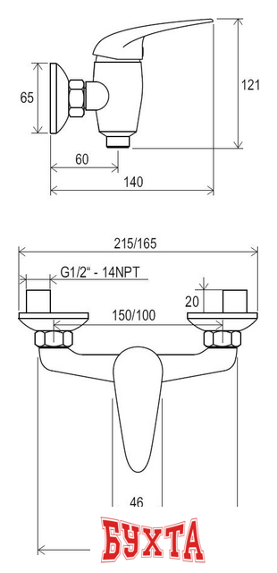 Смеситель Ravak Suzan-SN 032.00/150 [X070006] 2