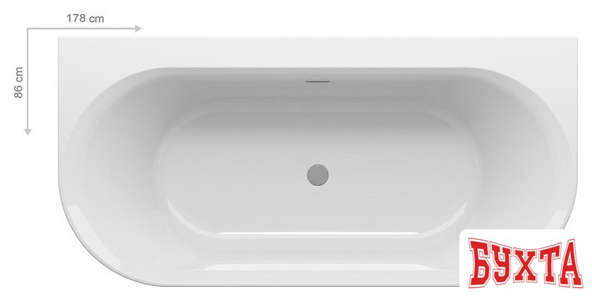 Ванна Ravak Ypsilon 178x86 XC00100028 2