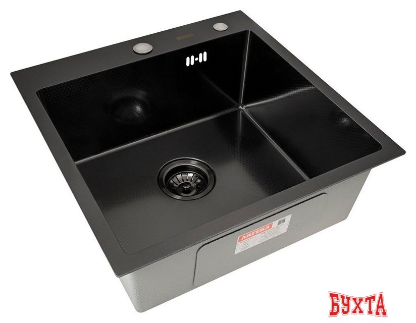 Кухонная мойка ARFEKA Eco AR 500*500 Black PVD Nano Decor Millet Grains