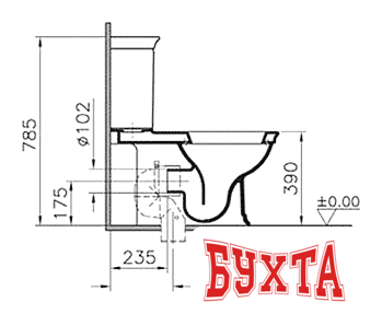 Унитаз напольный Vitra Serenada [9722B003-7203] 4