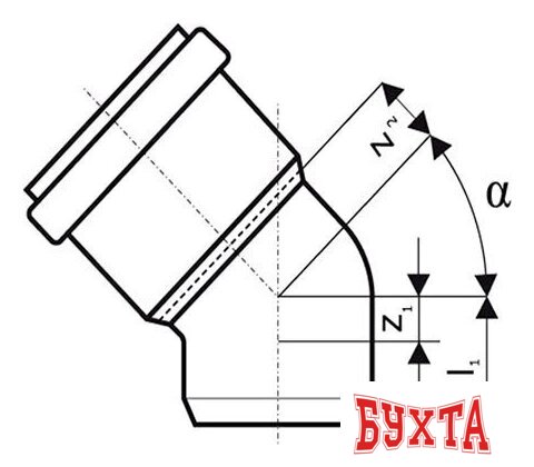 Фитинг Ostendorf отвод KGB 200x87° 2