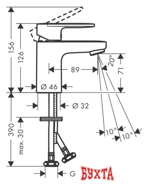 Смеситель Hansgrohe Vernis Blend 71558000 2