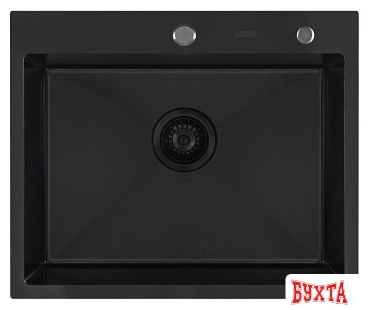 Кухонная мойка ARFEKA Eco AR 600*500 Black PVD Nano Decor 1