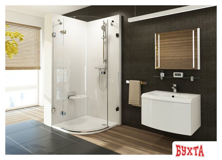 Душевой уголок Ravak Brilliant BSKK3 100x100 левый 2