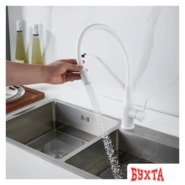 Смеситель Shevanik S343C-1 (белый) 2