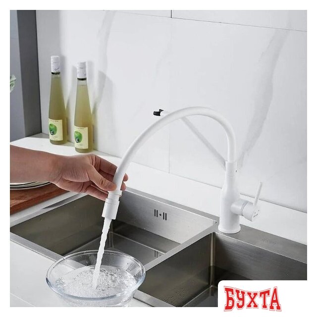 Смеситель Shevanik S343C-1 (белый) 3