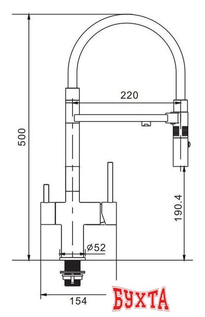 Смеситель Rose R958L (сатин) 2