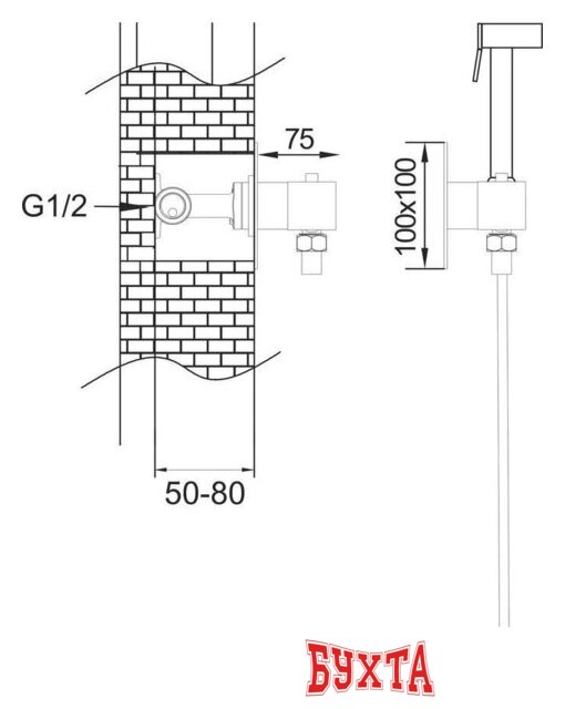 Гигиенический душ Rose R965 2