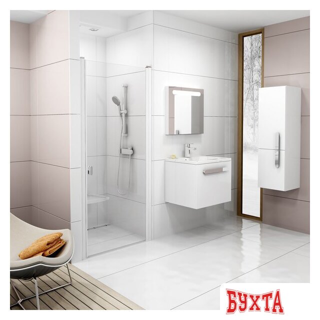 Душевая дверь Ravak Chrome CSD1 80 (сатин/прозрачное) 2