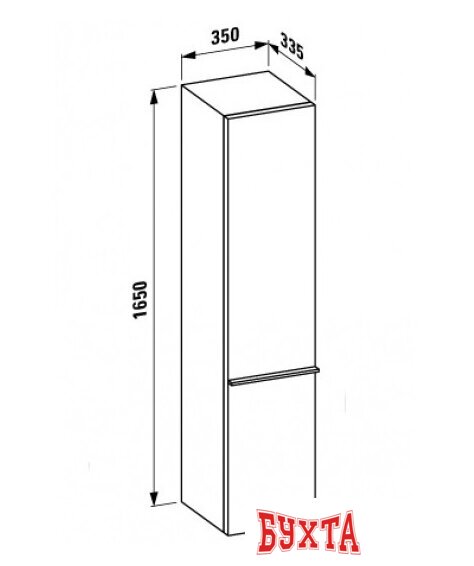 Мебель для ванных комнат Laufen Шкаф-пенал Palace 4020210754751 2
