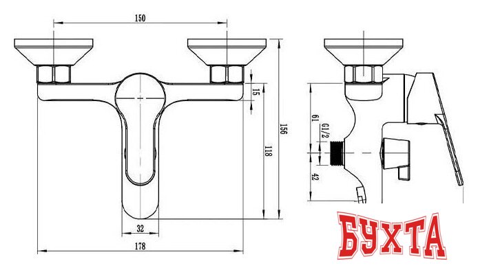 Смеситель Voda Aqua AQ54 2