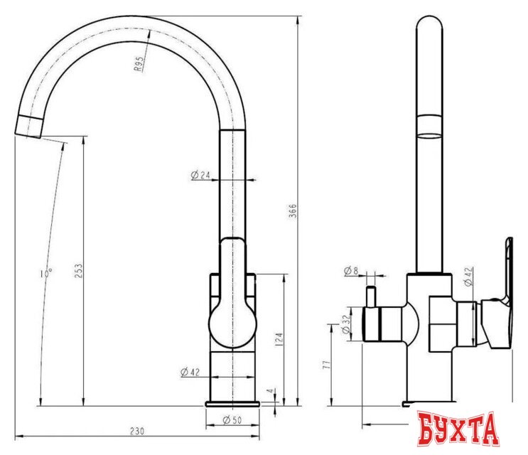 Смеситель Esko K27 2