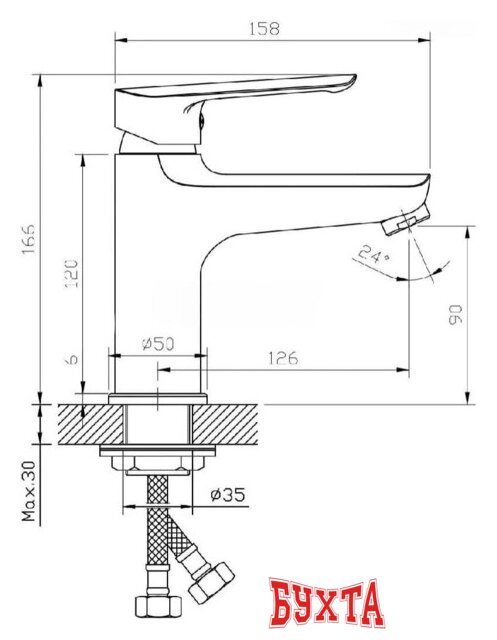 Смеситель Esko Lagos Black LG26B 2