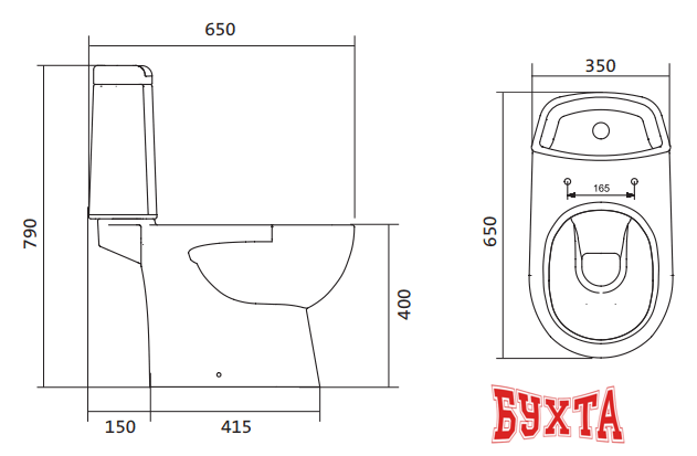 Унитаз напольный Santek Остин 1.WH30.2.419 3