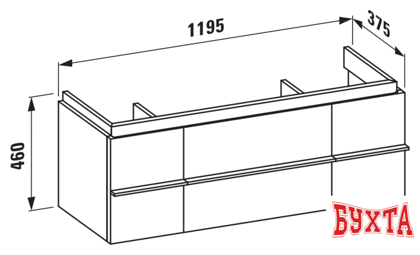 Мебель для ванных комнат Laufen Case тумба под умывальник [4013020754631] 2