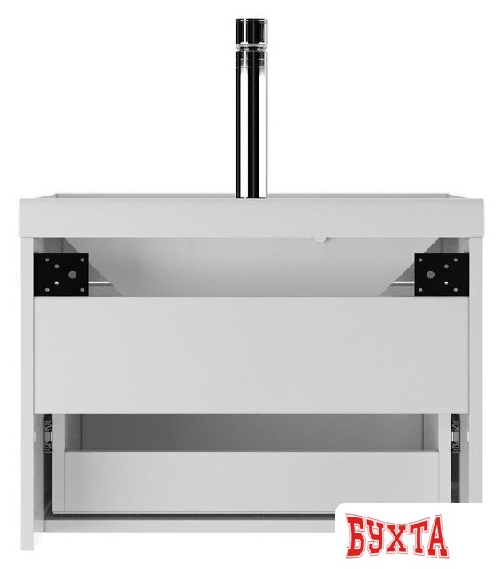 Мебель для ванных комнат Айсберг Тумба под умывальник Bazis 60 Ева В1 DA5901T (с одним ящиком) 4