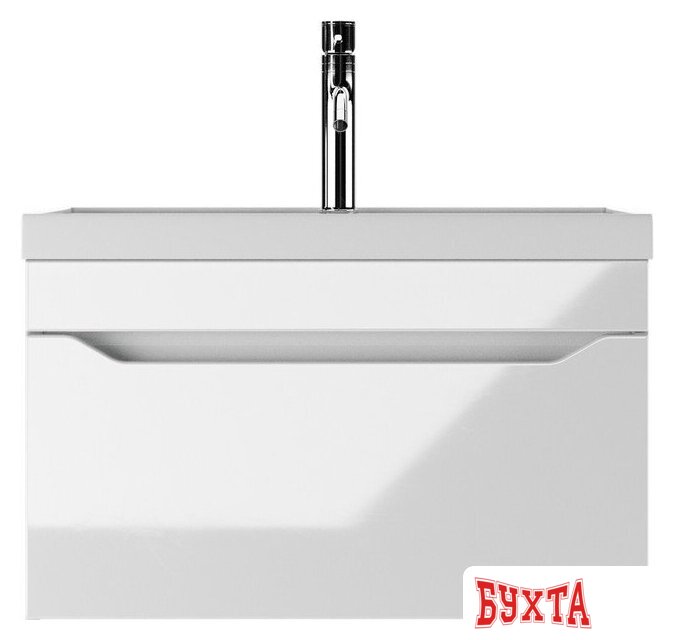 Мебель для ванных комнат Айсберг Тумба под умывальник Bazis 70 Ева В1 DA5902T (с одним ящиком) 4