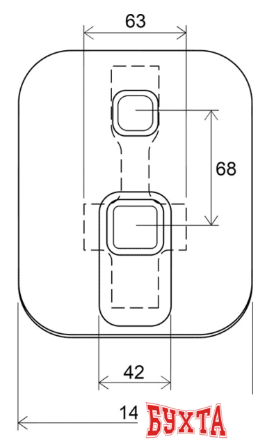 Смеситель без скрытого механизма Ravak 10° TD 061.00 [X070068] 3