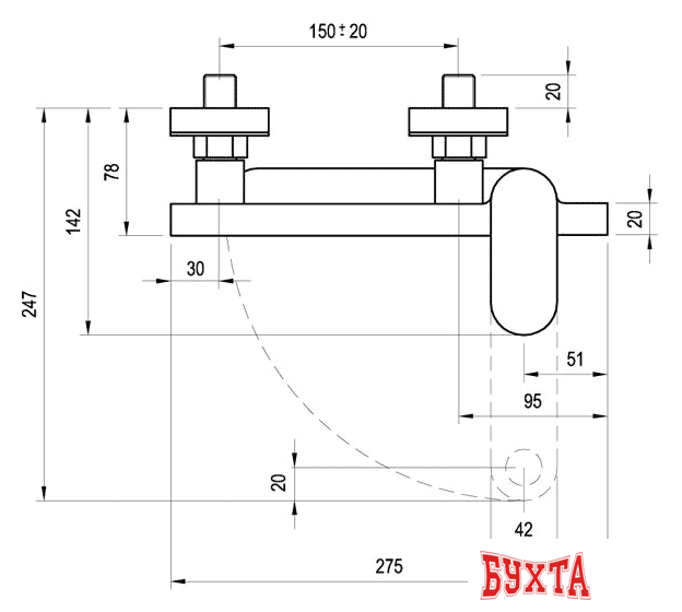 Смеситель Ravak Chrome-CR 022.00/150 [X070042] 5