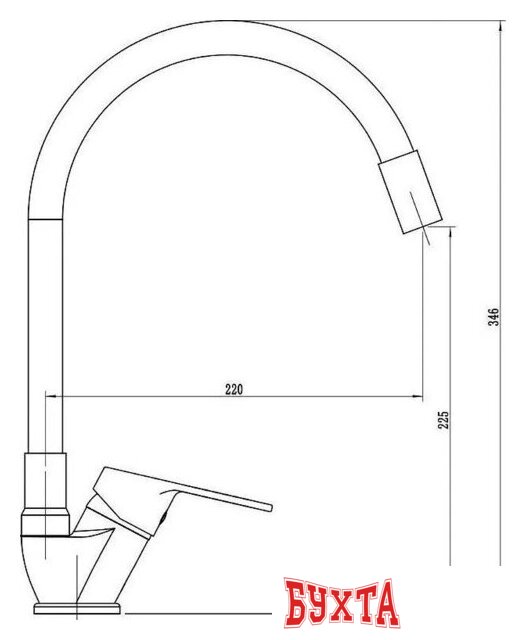Смеситель Voda Tide TD519G 2