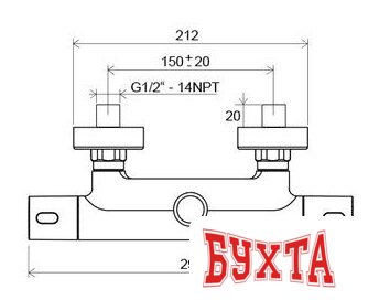 Душевая система Ravak TE 093.00/150 [X070099] 3