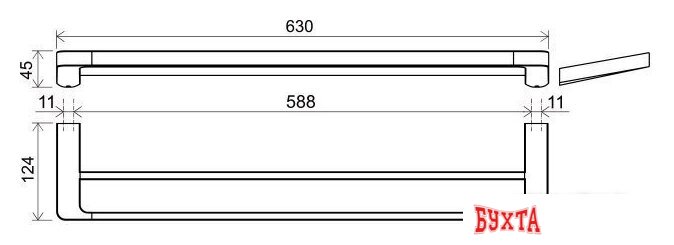 Держатель для полотенца Ravak X07P326 2