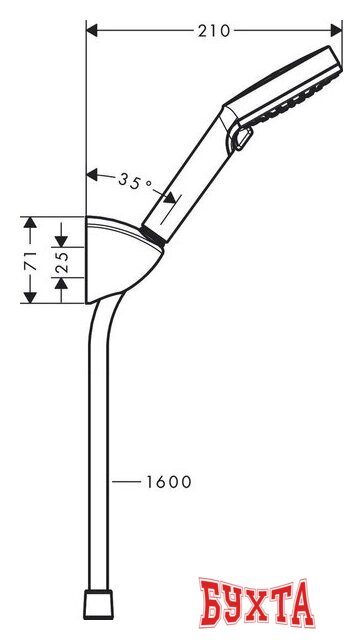 Душевой гарнитур Hansgrohe Vernis Blend 26273000 3