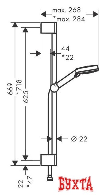 Душевой гарнитур Hansgrohe Vernis Blend Vario 26275000 2