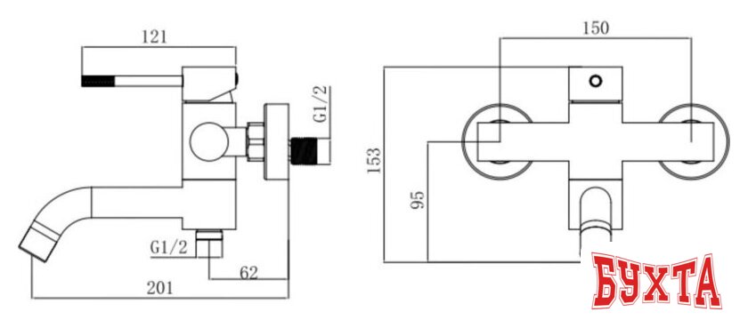 Смеситель Voda Vessel VSL54 2