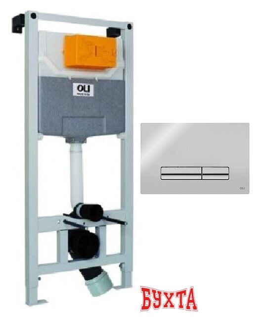 Инсталляция для унитаза OLI 120 Plus 099949 + 139185 (глянцевый хром)