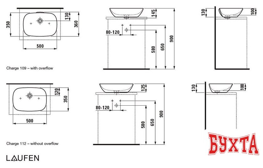 Умывальник Laufen Ino 8123020001091 4