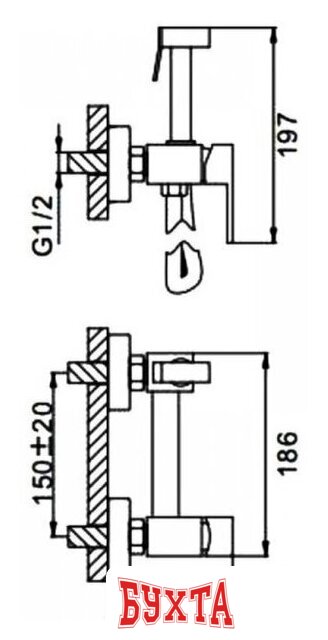 Гигиенический душ FRAP F7504-6 2