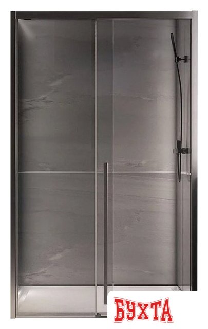 Душевая дверь Veconi 120x200 PTD30-GR-120-01-C4 (стекло прозрачное/брашированный графит)