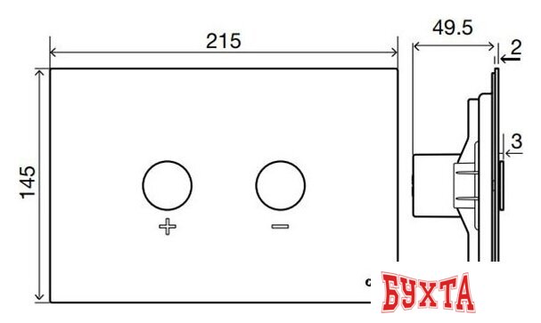 Панель смыва OLI Blink 878782 (бронзовый) 3