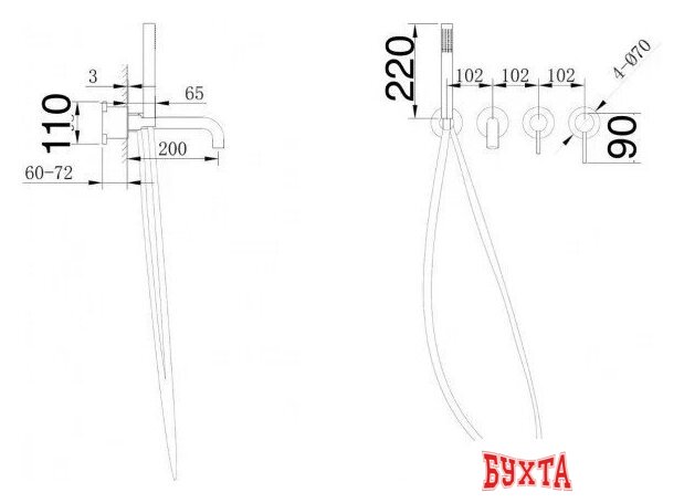 Смеситель Grocenberg GB5070 (графит) 3