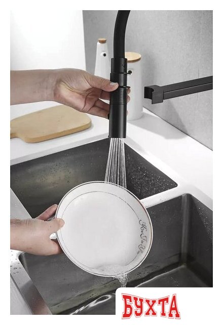 Смеситель Rose R133H (черный) 3