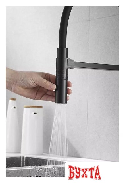 Смеситель Rose R133H (черный) 4