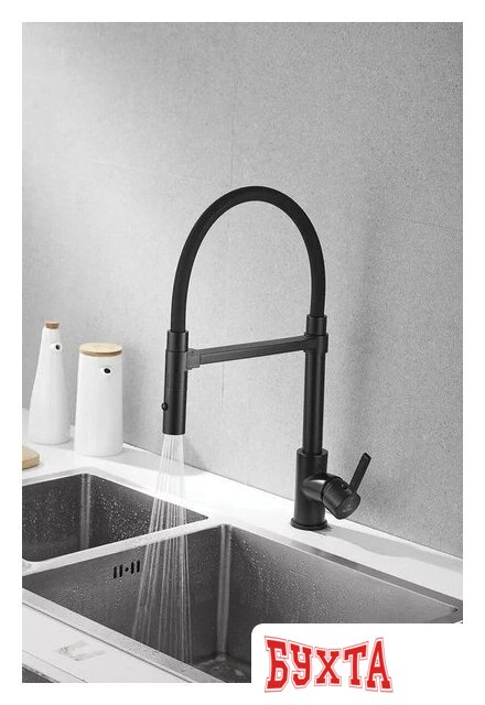 Смеситель Rose R133H (черный) 5