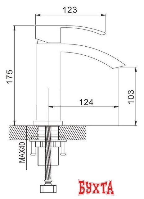 Смеситель Rose R1501F 2