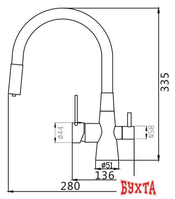 Смеситель Shevanik S668E 2