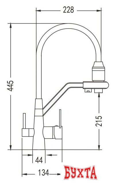 Смеситель Rose R558E 2