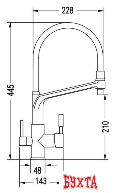 Смеситель Rose R658L 2