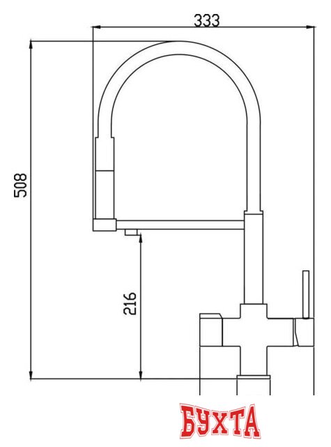 Смеситель Rose R758Y 2