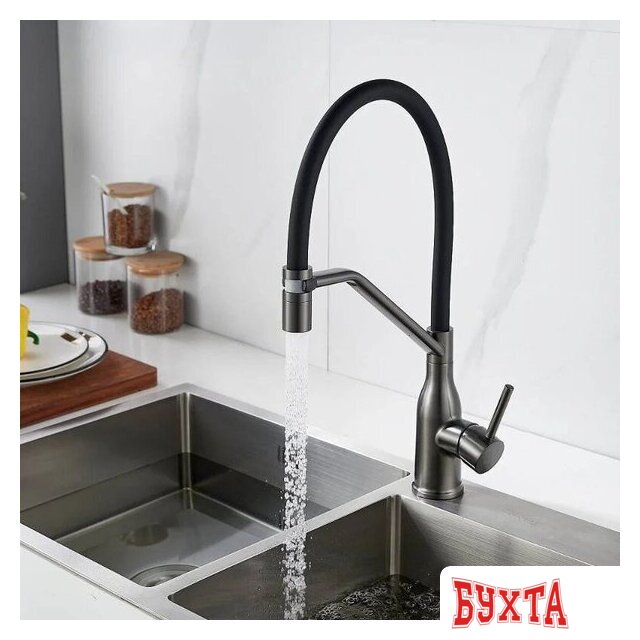 Смеситель Shevanik S343T-3 (оружейная сталь) 2