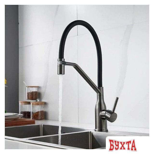 Смеситель Shevanik S343T-3 (оружейная сталь) 4