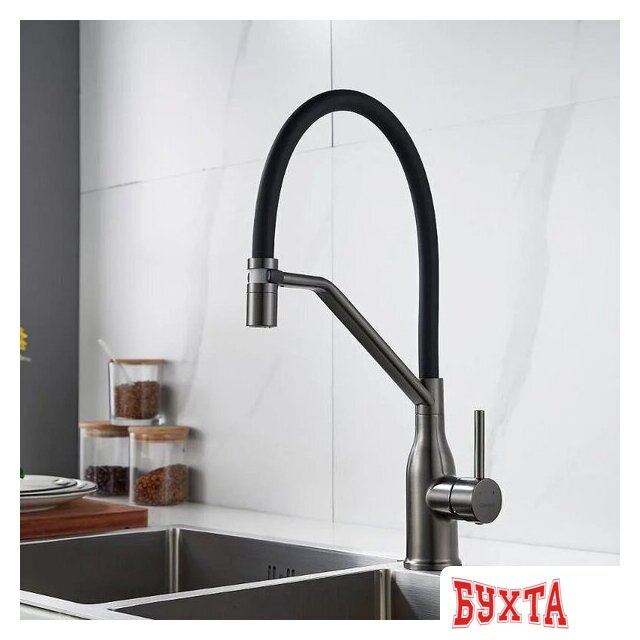 Смеситель Shevanik S343T-3 (оружейная сталь) 5