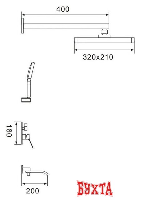Душевая система Shevanik S4135 2